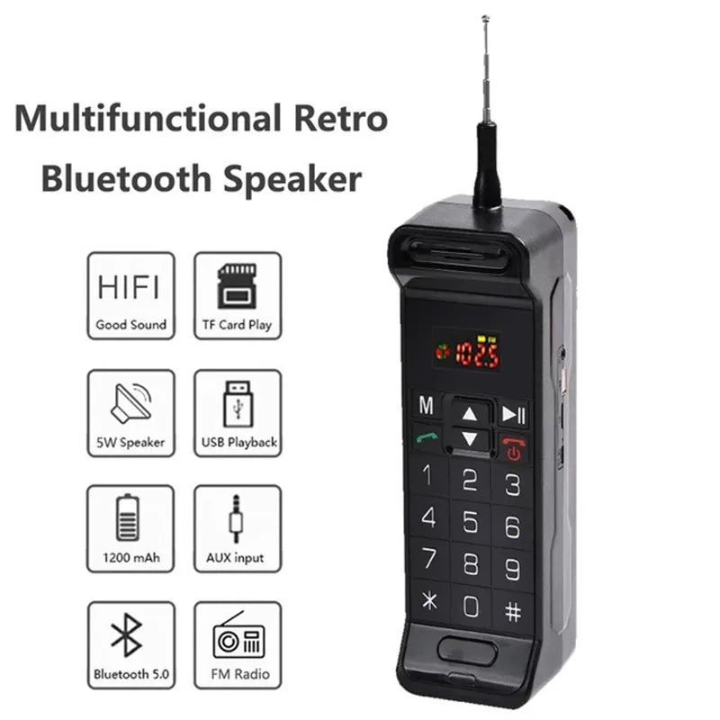 Bluetooth Retro Cellphone Portable Speaker