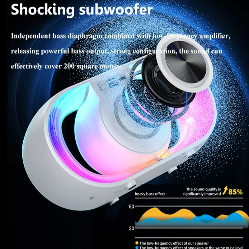 Ambient Light Portable Bluetooth Speaker