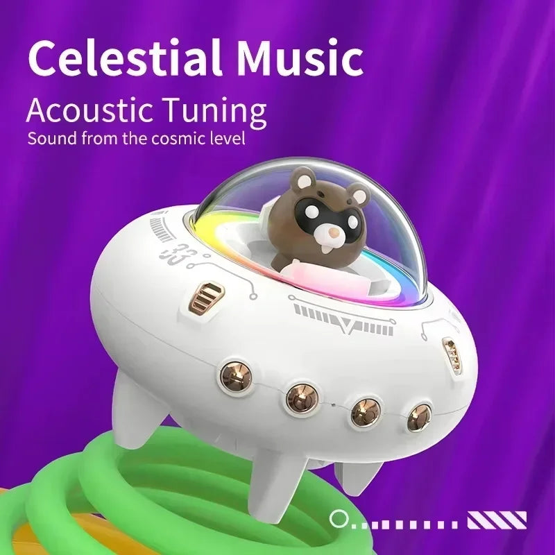 Spaceship Colorful Light Speaker