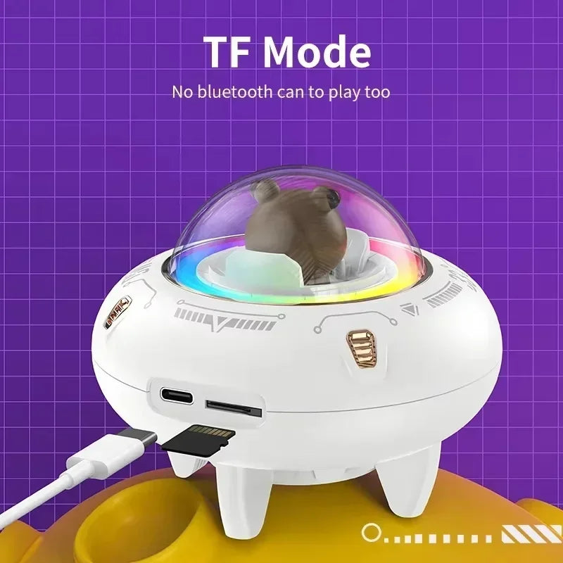 Spaceship Colorful Light Speaker