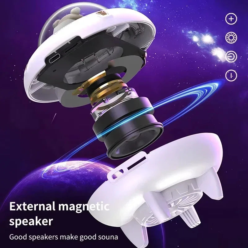 Spaceship Colorful Light Speaker
