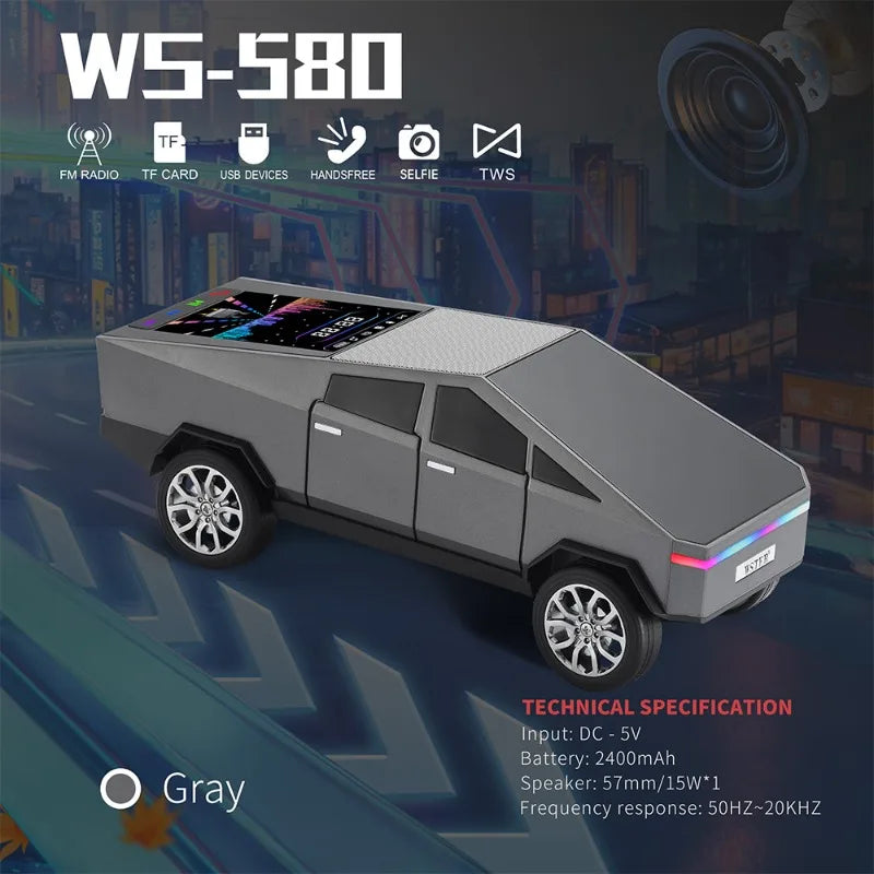 Car Bluetooth Speaker with Display Screen