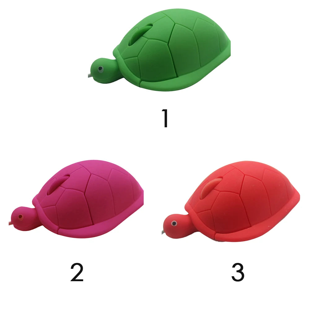 Cute Animal Wired Mouse USB 3D Turtle