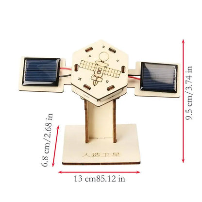 Wooden Solar Satellite 3D Model