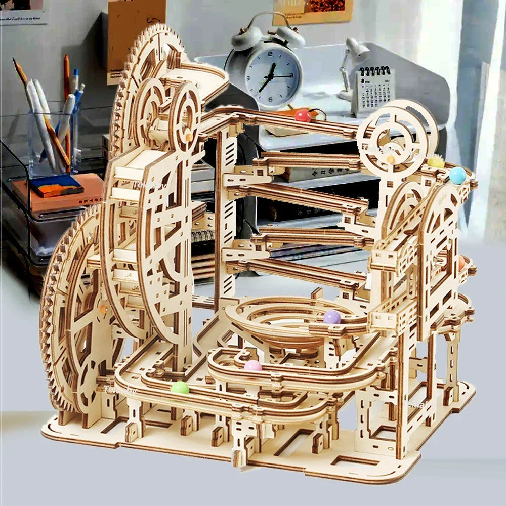 3D Wooden Marble Run Puzzle Model Kit