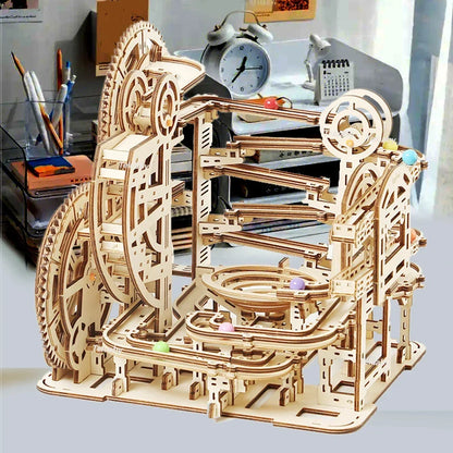 3D Wooden Marble Run Puzzle Model Kit