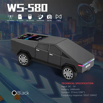 Car Bluetooth Speaker with Display Screen