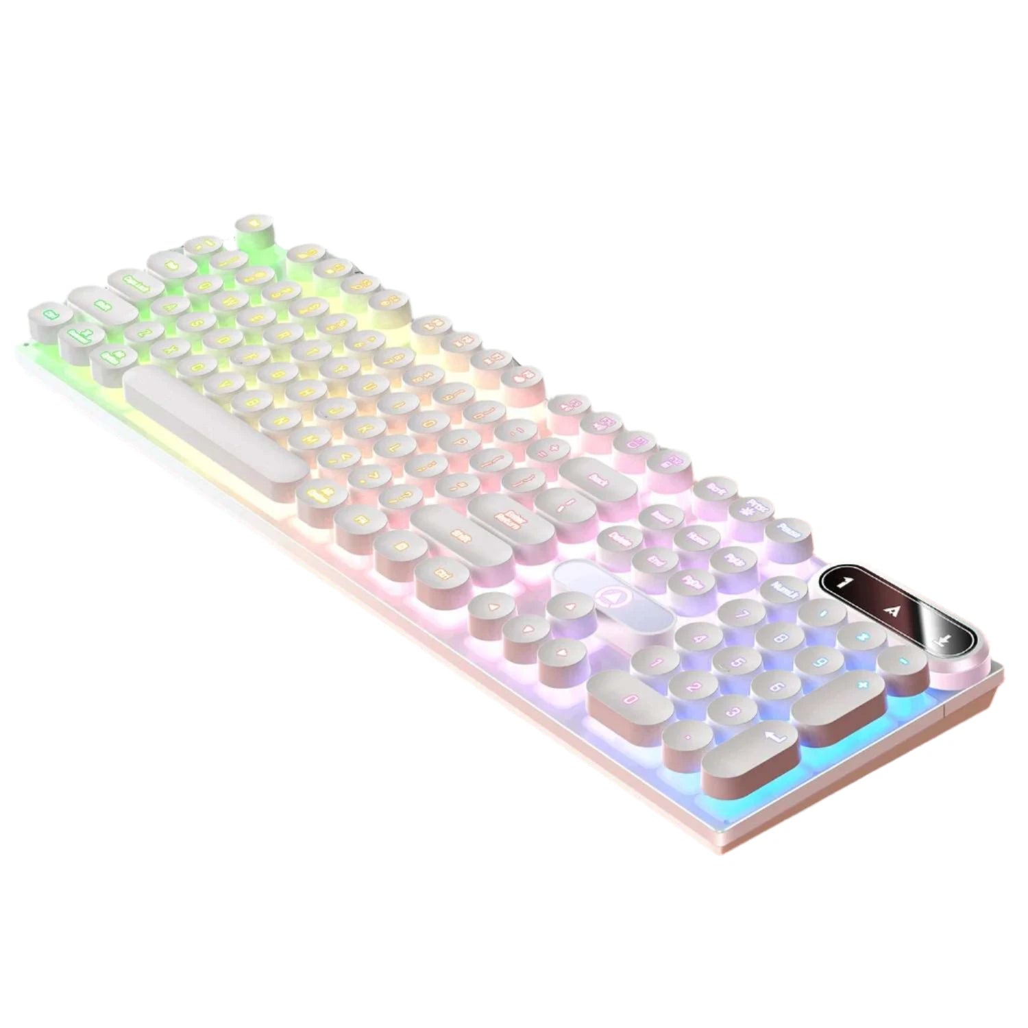 Typewriter Round 104 Keys Gaming Wired Keyboard