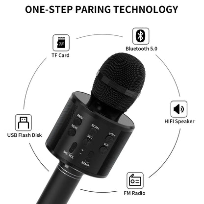 Wireless Karaoke Microphone with Speaker