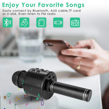 Wireless Karaoke Microphone with Speaker