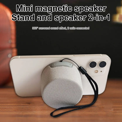 Compact Phone Stand Portable Magnetic Speaker