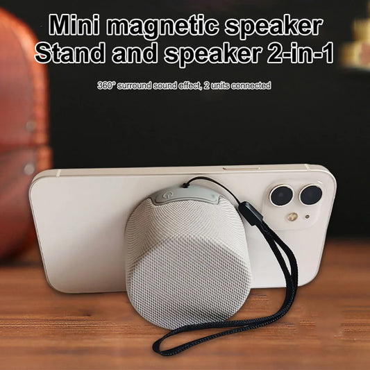 Compact Phone Stand Portable Magnetic Speaker