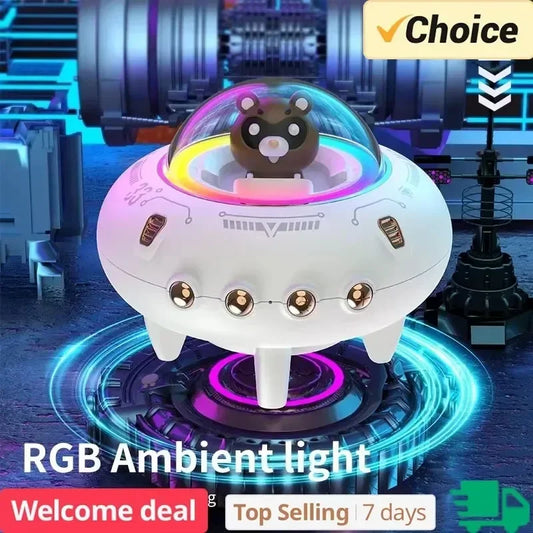 Spaceship Colorful Light Speaker