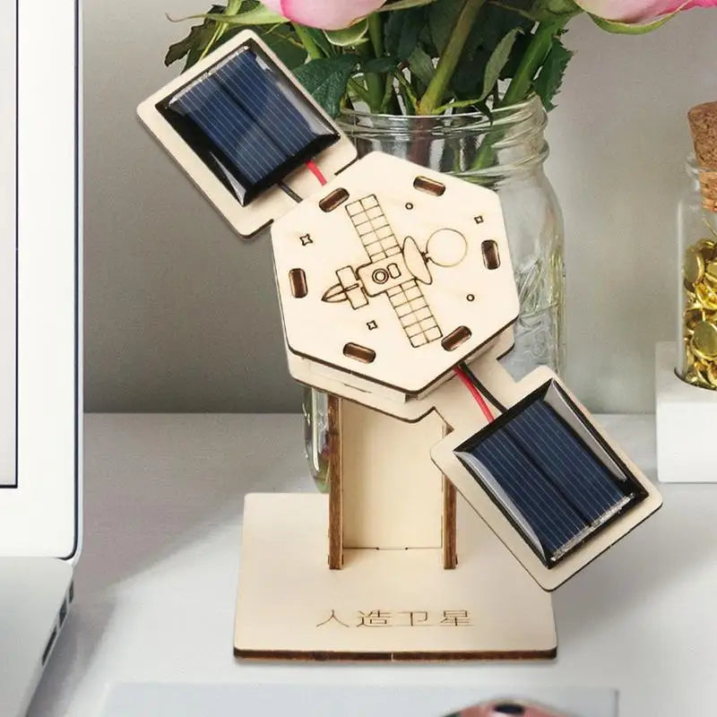 Wooden Solar Satellite 3D Model