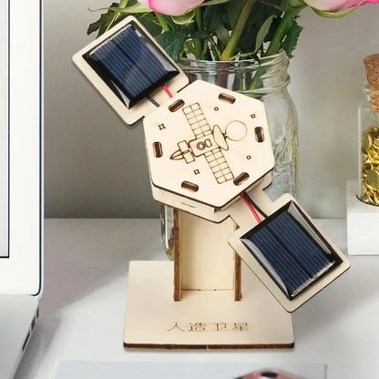 Wooden Solar Satellite 3D Model