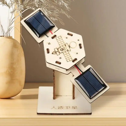 Wooden Solar Satellite 3D Model