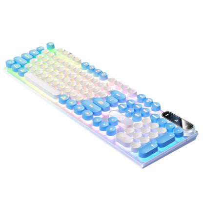 Typewriter Round 104 Keys Gaming Wired Keyboard