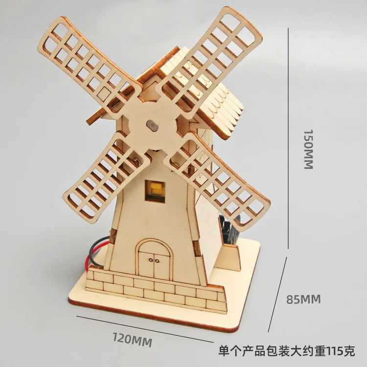 DIY Wooden Electric Windmill