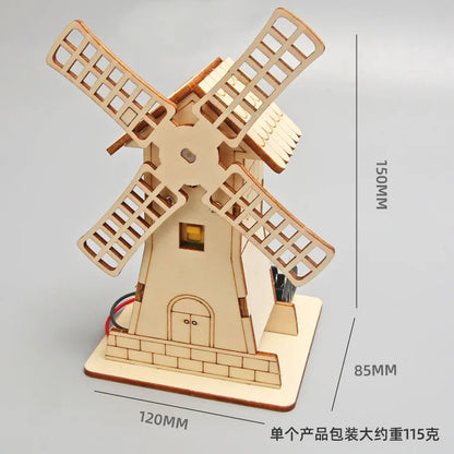 DIY Wooden Electric Windmill