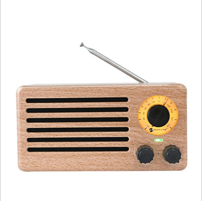 FM Wooden Retro Wireless Bluetooth Speaker