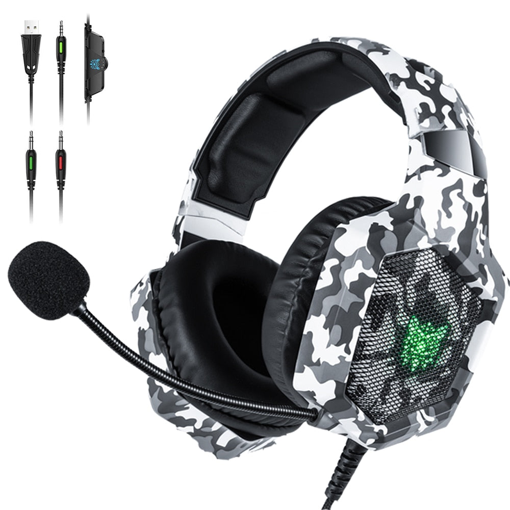 K8  Camouflage Wired Headset