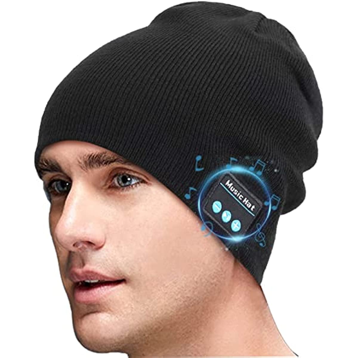 Bluetooth V5.0 2 in 1 Beanie Hat with Scarf