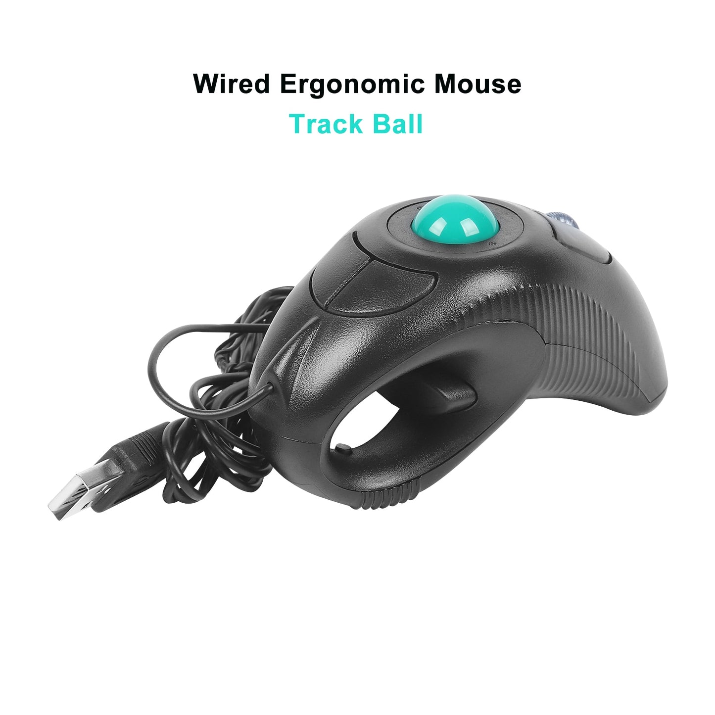 Wireless Trackball Mouse 2.4GHz Thumb-Controlled